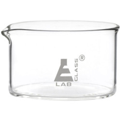 EISCO CH0066F Crystallizing Dish, 20ml, Flat Bottom with Spout