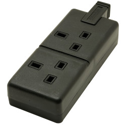 Masterplug ELS132B UK Mains Socket 13A - Dual Black