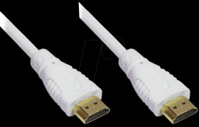 4514-005W HDMI A Plug &gt; HDMI A Plug, 0,5m weiß