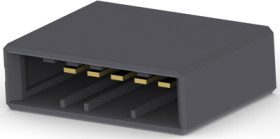 Pin header, 5 pole, pitch 3.81 mm, straight, black, 1-178315-5