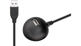 Przedłużacz Usb 2.0 Hi-Speed Z Praktyczną Nóżką, Czarny - Długość Kabla 1.5 M