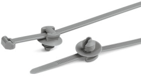 Cable tie, PA, (L x W) 200 x 4.6 mm, bundle-Ø 1 to 45 mm, gray, -40 to 150 °C, 156-00085