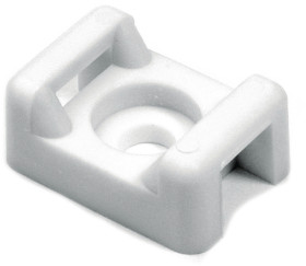 Uchwyt opaski kablowej do opasek 7.9mm długość 21.8mm szerokość 15,5 mm średnica otworu 4.6mm HellermannTyton Biały