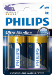 bateria alkaliczna Philips Ultra Alkaline LR20 D (blister) - 2 sztuki