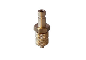 Króciec szybkozłącza DN2,7 typ 20, skręcany do węża fi 4x6 mm, mosiądz