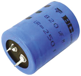 Kondensator 220μF 250V dc Zatrzaskowy Vishay roztaw: 10mm 22 (Dia.) x 30mm