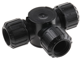 Łącznik do kanałów kablowych Adaptaflex gwint M16 16mm Trójnik Nylon 66 IP66, IP67 Czarny