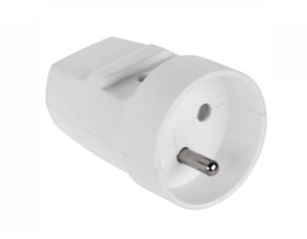 FB01-2 gniazdo elektryczne przedłużacza z uziemieniem biały