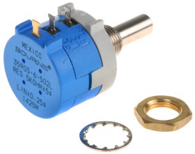 Potencjometr 5kΩ typ Obrotowy Bourns średnica wału 6 mm 2W długość wału 20.6mm średnica 22.22mm Montaż panelowy