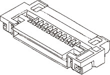 Złącze FPC 50-pinowe 0.5mm Montaż powierzchniowy Żeński Molex