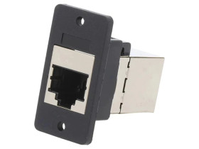 Łącznik RJ45 - RJ45 Kat 6a 8p8c SLIM ekranowane 29mm plastik CP30625SX