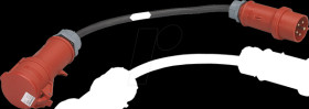 80118 CEE adapter cable, connector 16 A/coupling 32 A