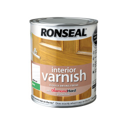 Ronseal 36866 Interior Varnish Quick Dry Matt White Ash 750ml