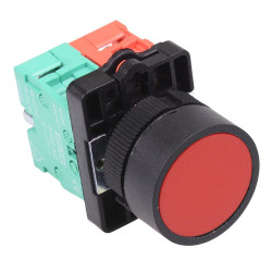 Techna PtecPNRed Red Flush Push Button Switch 10A 1NO-1NC