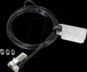 K62316WW Laptop lock, combination, key, 3-in-1