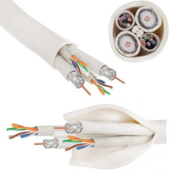 Przewód hybrydowy Multikabel TT All in One: 2x TT6 102 Cu Trishield 1,02 mm + 2x TTE UTP5e + TT GJXH-2J G657.A2 LSZH AIZ 500m