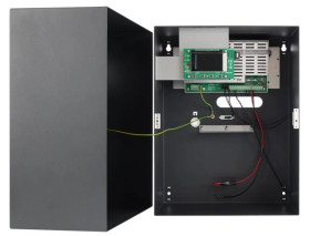 Zasilacz buforowy impulsowy w obudowie metalowej 314x408x190mm z panelem LCD, Grade 3 HPSG3 27,6V/2A/2x17Ah/LCD