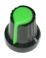 Gałka na potencjometr czarno-zielona