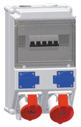 Zestaw gniazd remontowych 400/230V IP44 w pełni okablowany i zabezpieczony 513404