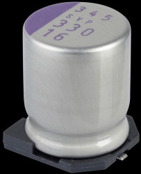16SVP330M SMD-polymer aluminium, low ESR, 330 µ, 16 V