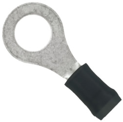 Zacisk oczkowy rozmiar przewodu 2mm² Ø , M4 izolowany Czarny TE Connectivity