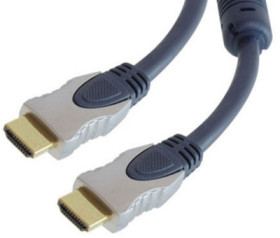 Connection cable, 2 m, dark blue, HDMI plug type A, straight to HDMI plug type A, straight, SP77472