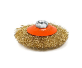 Szczotka tarczowa z gwintem do szliferek kątowych, 100 mm (54-167)