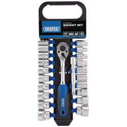 Draper 16373 3/8&quot; Sq. Dr. Combined MM/AF Socket and Ratchet Set (22 Piece)