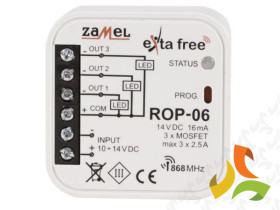 Radiowy odbiornik dopuszkowy 3-kanałowy TYP: ROP-06 ZAMEL