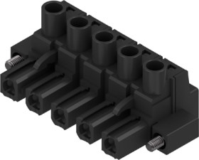 Socket, 5 pole, pitch 7.62 mm, straight, black, 1095710000