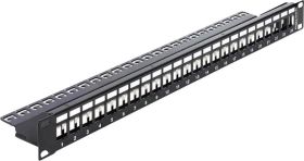 Delock 43277 24 Porty Patchpanel 483 mm (19") brak specyfikacji sieciowej 1 U czarny Niezamontowany