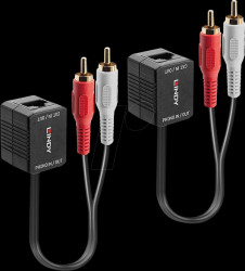 70460 RCA extender over Cat.5e/6, RCA, 500 m