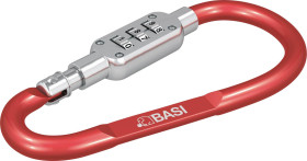 BASI - karabińczyk - aluminium anodowane - 3-cyfrowa kombinacja cyfr - czerwony - 0006-0104-1400 Basi 0006-0104-1400 (Ø