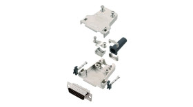 Osłona tylna D-Sub 15 -pinowe Cynk Proste Encitech Connectors DA