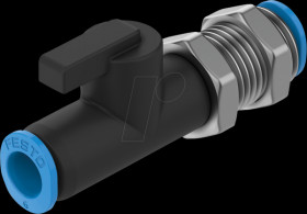 153485 Ball valve, 2/2, bistable, for compressed air, 528 l/min, QS-6