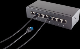 BS08-22020 Patch cable, Cat. 6 U/UTP, slim, grey, 1.0 m