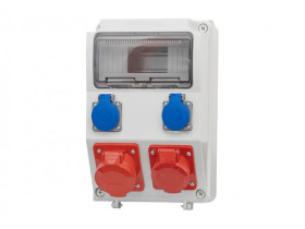 Rozdzielnica budowlana RB 9M gniazda 16A/5 32A/5 2x230V IP44 CAJA F3.0245 F-ELEKTRO