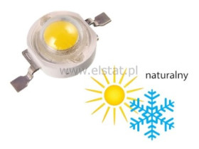 LED wysokiej mocy 3W biała n. Emiter 240lm 110st.