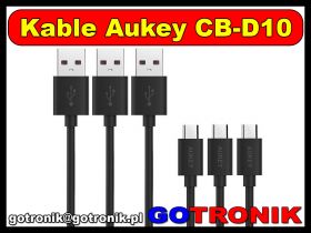 Zestaw 3 kabli AUKEY CB-D10 Quick Charge 2.0