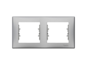 SEDNA Ramka 2 podwójna pozioma aluminium SDN5800360 SCHNEIDER ELECTRIC