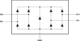 Quad 0.8-pF, 5.5-V, ±8-kV ESD protection diode with 5-A 8/20-uS surge rating for USB 3.0