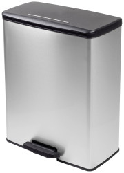 Curver Deco bin slim 254610 Kosz na śmieci 65 l (S x W x G) 480 x 615 x 280 mm srebrny, czarny 1 szt.