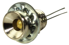 Lampka kontrolna do montażu panelowego 2V dc, Żółta 6.5mm LED Chrom RS PRO