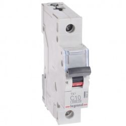 Wyłącznik nadprądowy S bezpiecznik 1-fazowy C10 (C 10A) 1-biegunowy 1P (230/400V AC) 1-modułowy TX3 Legrand