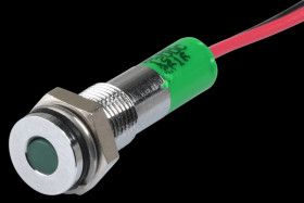 Q6F3CXXG12E Indicator LED, 12 V DC, 6 mm, wired, green/BrC