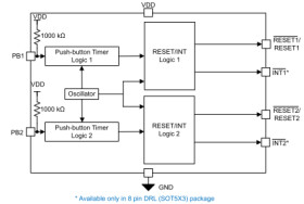 Nanopower push-button controller with programmable delay