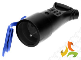 Gniazdo gumowe z uchem proste IP44 z uziemieniem 16A 250V AC czarne OR-AE-1370 ORNO