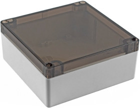 PC enclosure, (L x W x H) 140 x 140 x 60 mm, light gray (RAL 7035), IP68, 1554Q2GYSL