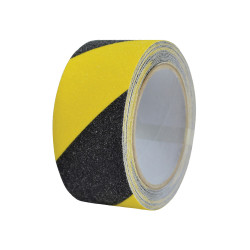 Faithfull 0808505BYTB6 Anti-Slip Tape 50mm x 5m Black &amp; Yellow Hazard