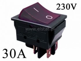 Przełącznik stabilny czarny; OFF-ON; 230V 30A; 4P